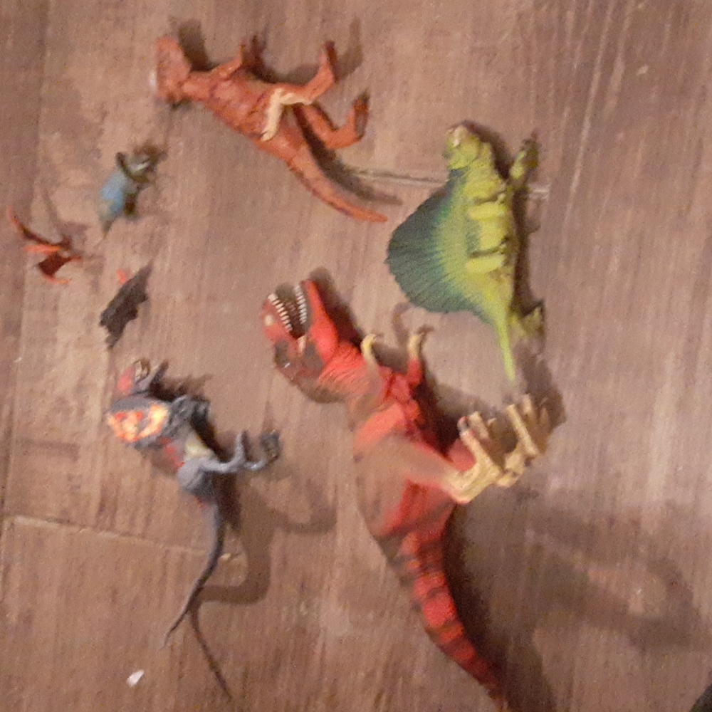 Dinosaur Winter Hat and 6 Dinosaur Toy Bundle - Picture 7 of 12